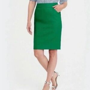 J. Crew Vibrant Green Pencil Skirt